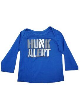 Healthtex Infant's Blue Hunk Alert Long Sleeve Graphic Tee‎ Baby Boy Size 12M